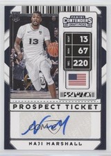 2020 Contenders Draft Picks Sticker Prospect Ticket Naji Marshall #120 Auto 0qr0