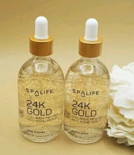 2~SPA LIFE 24K GOLD COLLAGEN INFUSED ANTI-AGING SERUM 3.4 fl oz New 