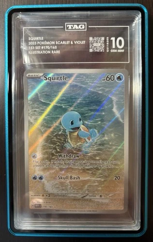 Squirtle 170/165, Bulbasaur 166/165, & Ivysaur 167/165 TAG 10 w/gaurds