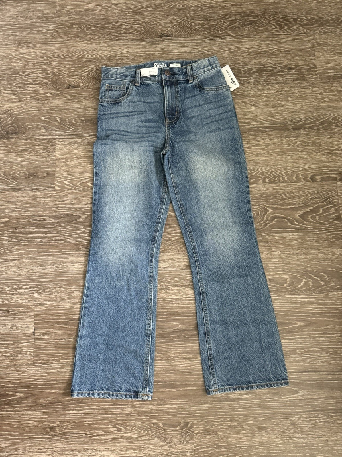 Boys Blue Denim Straight Leg Jeans Size 18 Regular Fit Medium Wash Pockets