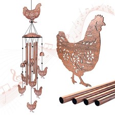 Chicken Wind Chimes for Outside,Chicken Gifts for Women/Men/Sympathy/Memorial...