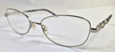 Tura Eyeglasses Frame Women's Silver Metal Square Full Rim