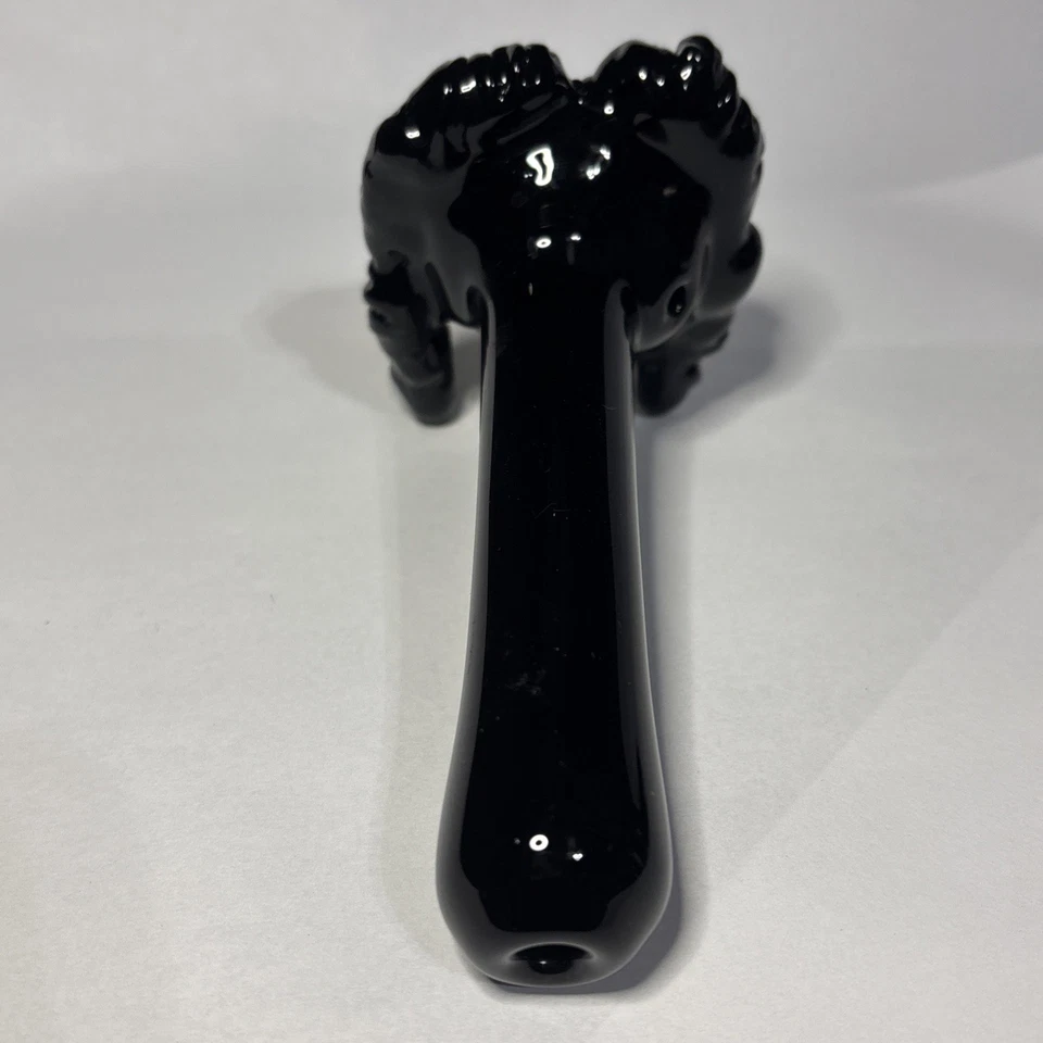 LOTE DE 4” Pipas de Tabaco para Fumar Vidrio Banda de Rock KISS Largas Sopladas a Mano Foto 3 de 4