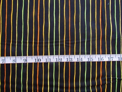 1 yd 100% Cotton Fabric ''Sunflowers & Honey'' by Andover Fabrics Black w/Stripes