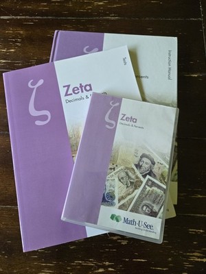 Math-U-See Zeta Decimal & Percents Instruction Manual and DVD Hardcover