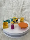 Vintage 70s Fisher-Price Little People Magenta Plastic Mom Rare W/ Furniture
