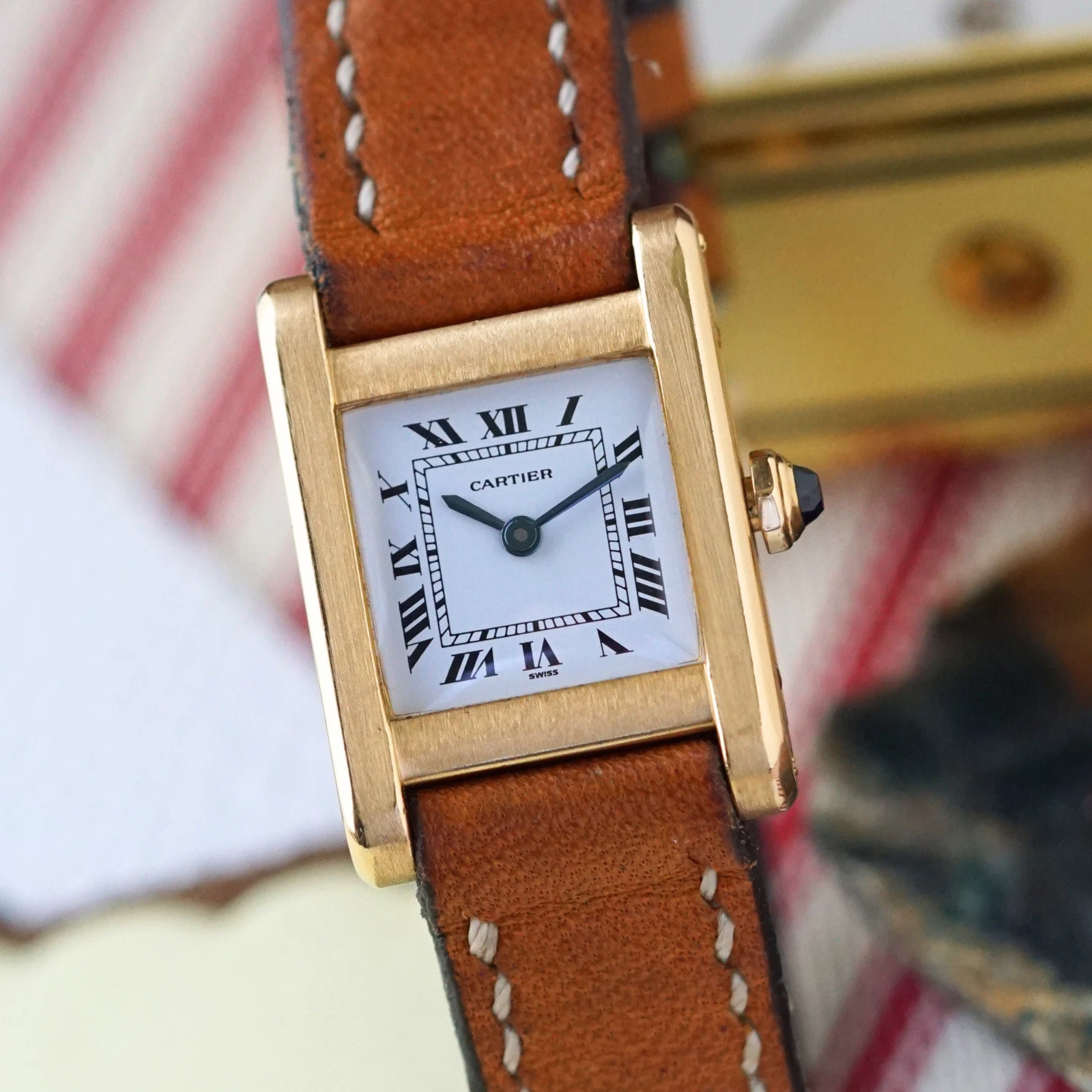 Cartier — Cartier Tank Normale Ref. 78093 18k Yellow Gold Small 20 mm 1980s