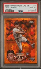 2023 Topps Chrome Update Sapphire Orange /25 Casey Schmitt PSA 10 San Francisco