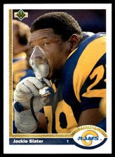 1991 Upper Deck Jackie Slater Los Angeles Rams #184 15267