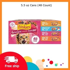 Purina Friskies Surfin' and Turfin' Variety Pack, Wet Cat Food, 5.5 oz Cans
