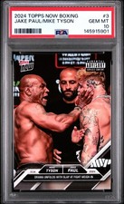 2024 TOPPS NOW BOXING #3 JAKE PAUL/MIKE TYSON PSA 10