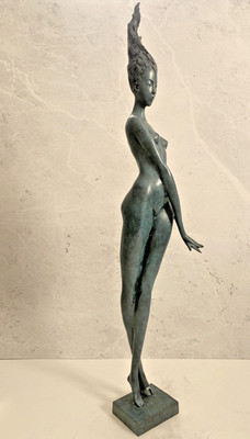 Akt Bronzefigur von Milo Bronzefigur 93 cm hohe Skulptur signiert Milo