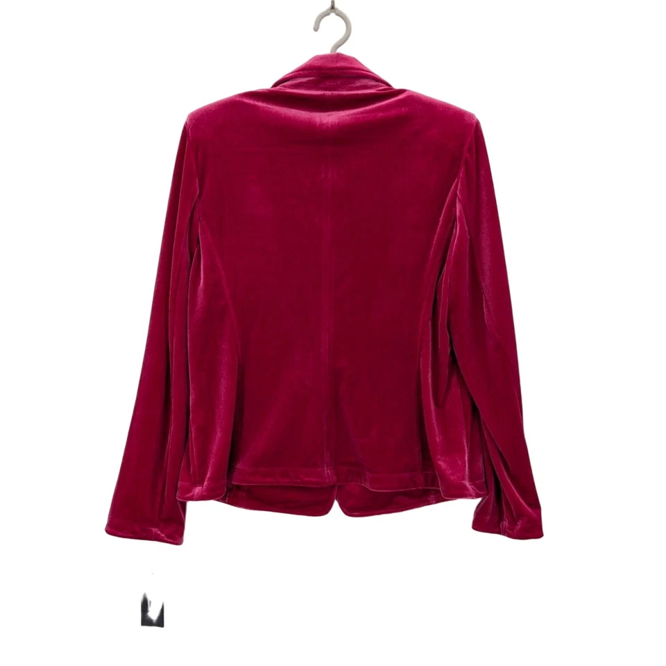 Blazer Tommy Hilfiger Terciopelo Talla 14 Un Botón A Medida Y2K Glam Retro Oficina Foto 2 de 4