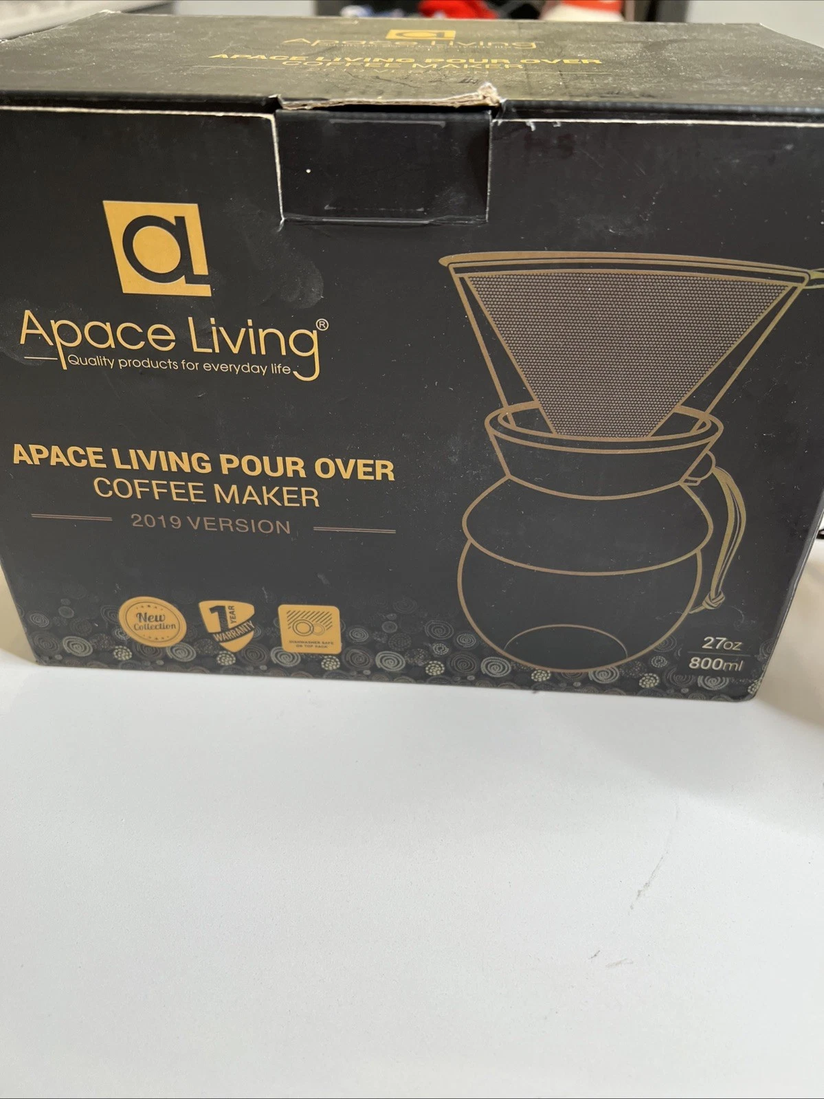 Apace Living Pour Over Coffee Maker 2019 Version New Open Box (ALK)