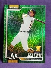 2026 TOPPS SERIES 1 NICK KURTZ GOLD CUP #97 EASTER HOLIDAY GREEN LEAF ATHLETICS!