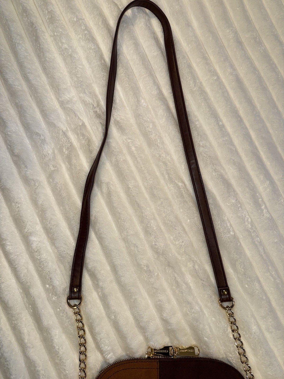 Steve Madden Browns/Gold Patchwork Crossbody Purse - image 6