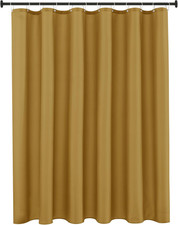 Hotel Quality 72x72 Inch Fabric Shower Curtain Liner Gold Water Resistant
