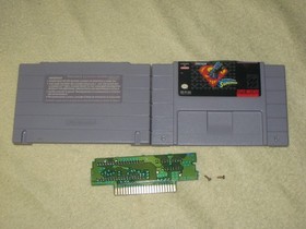 Captain America & Death of Superman for SNES .Authentic. Clean/Tested Nintendo.