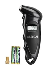 AstroAI Digital Tire Pressure Gauge with Replaceable AAA Batteries, 150 Black