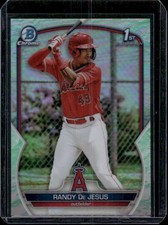 2023 Bowman #BCP-19 Randy De Jesus 1st Lunar Glow Refractor Los Angeles Angels