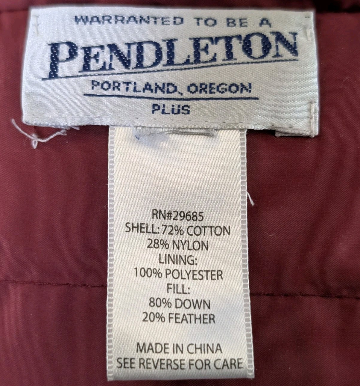 Pendleton Womens Reversible Down Feather Full Zip… - image 12