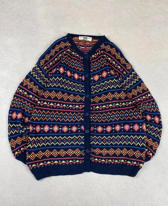 Pull cardigan Nicole earth sweat vintage Multicolore L - Photo 1/4