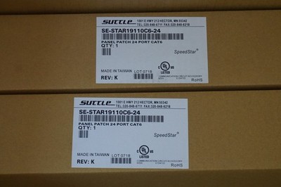 SUTTLE SPEEDSTAR SE-STAR19110C6-24, CAT-6 , 24 Port patch panels QTY- TWO *NEW*