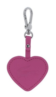 LACOSTE Heart Charm Schlüsselanhänger Fushia pink Neu