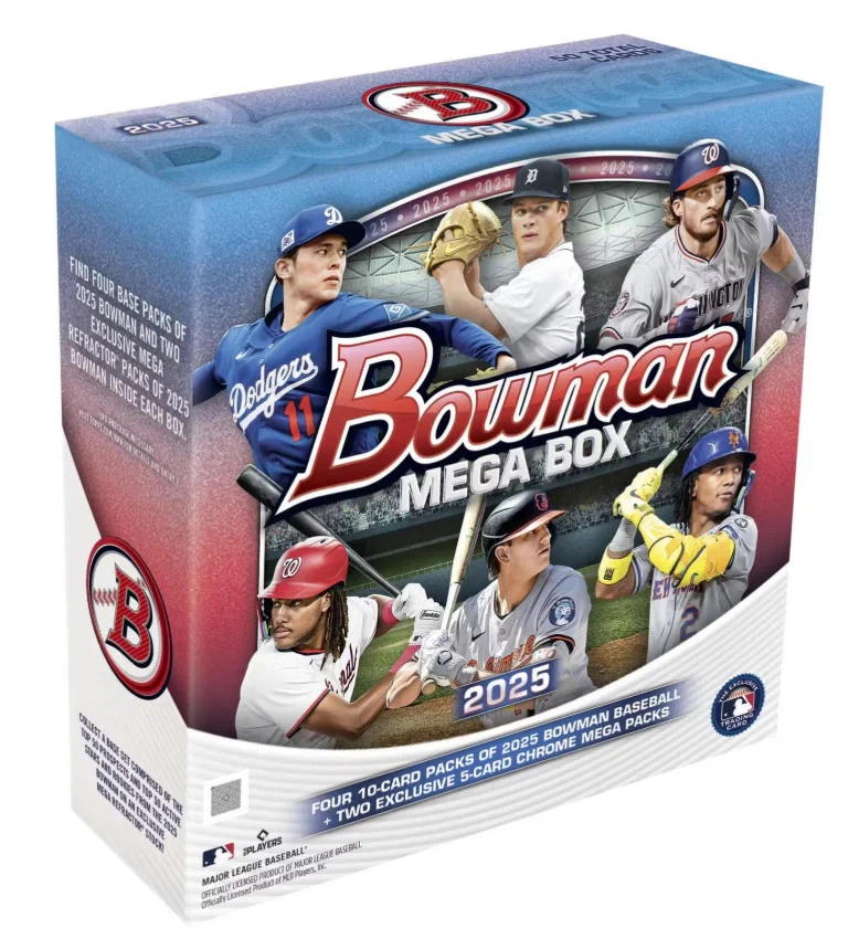 SJAY2K TRADING CARDS 2025 Topps Bowman Baseball Mega Box