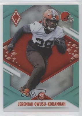 2021 Panini Phoenix Teal 3/150 Jeremiah Owusu-Koramoah #166 Rookie RC a8r