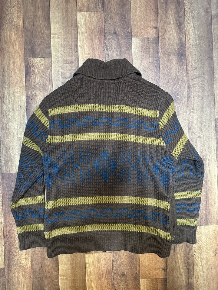 Pendleton Westerly Cardigan Full Zip Sweater Western Knit Aztec Mens M ...