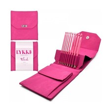 Lykke Blush 6 inch Crochet Hook Set in Fuchsia Fabric Case