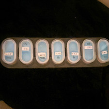 7-Day Weekly Pill Organizer Case, Mon-Sun Compartments, Blue/Gray Plastic