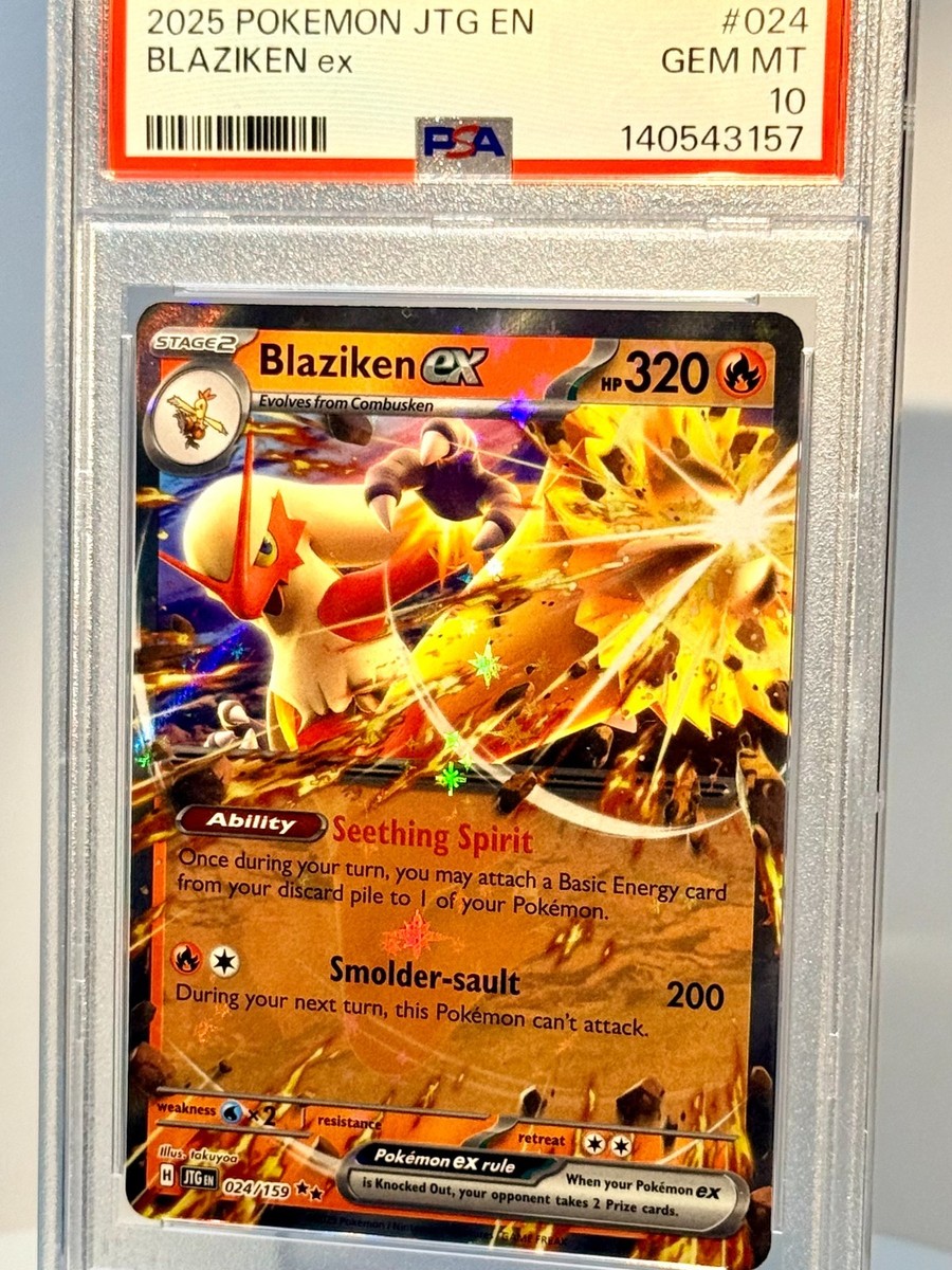 PSA GEM MINT 10 POKEMON BLAZIKEN ex #024 (2025) JTG EN JOURNEY TOGETHER *NICE* PSA GEM MINT 10 POKEMON BLAZIKEN ex #024 (2025) JTG EN JOURNEY TOGETHER *NICE*