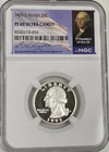1995 S 25C PF69 UC 90 % Silver Washington Facsimile Signature, Portrait Label