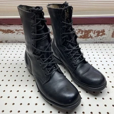 Vintage RO-SEARCH Military Army Combat Black Leather Boots Mens Sz 10.5 N