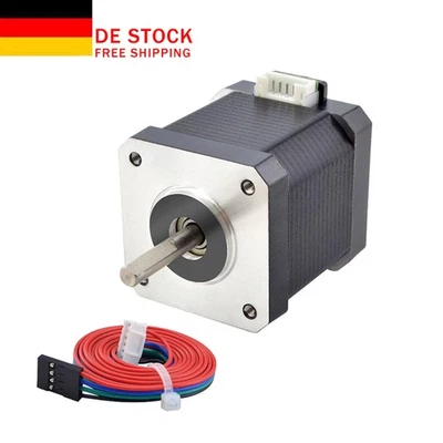 STEPPERONLINE Nema 17 Stepper Motor 2A 48mm 0.55Nm Φ5mm D-Shaft 17HE19-2004S CNC - Bild 1 von 4