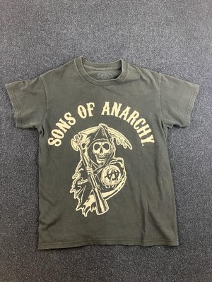 Sons of Anarchy Shirt Youth Small Black TV Show Graphic Tee Grim Reaper