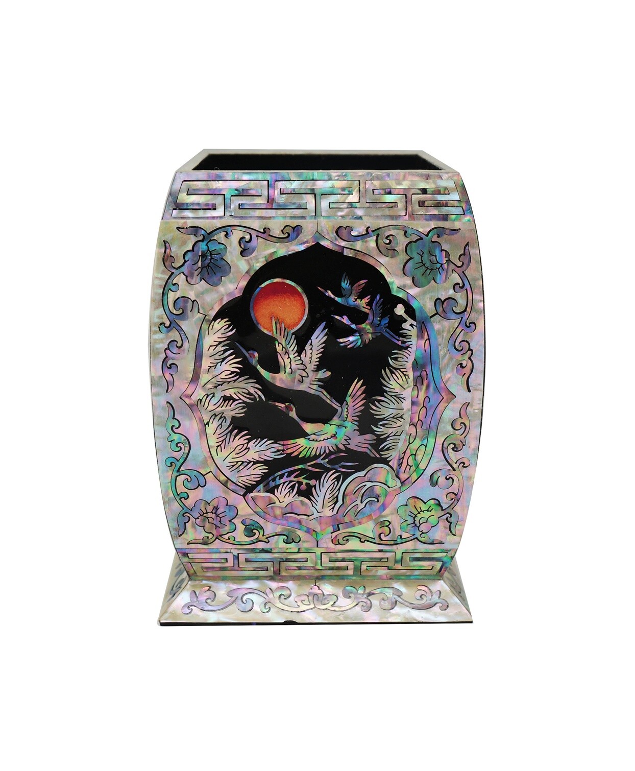 Handmade Oriental Mother of Pearl Pens Pencils Brushes Multi Purpose Cup Holder