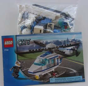 LEGO City 7741 Police Helicopter Complete With Minifigure & Instructions
