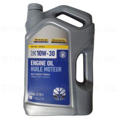 New Holland 1 Gal Engine Oil SAE 10W-30 CK-4 MAT 3572 Part # 73344218
