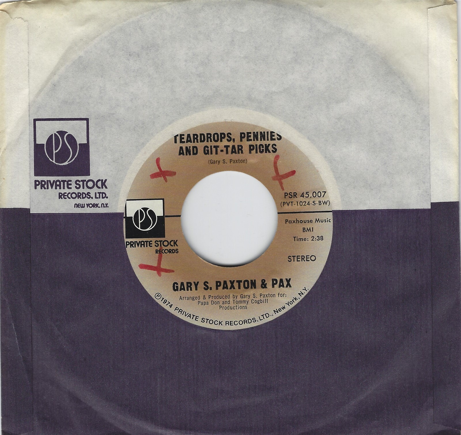Gary S. Paxton & Pax Teardrops, Pennies../ Clone Affair 45 rpm
