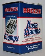 Breeze Power-Seal Stainless Steel Hose Clamp, Worm-Drive, SAE Size 24