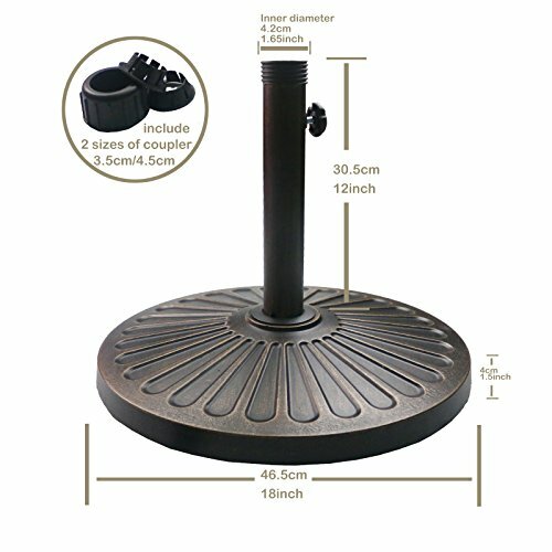 Sunnyglade 18 30 2 Lbs Heavy Duty Round Antiqued Umbrella Base For Patio For Sale Online Ebay