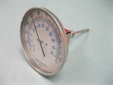 1/2" NPT Trerice -5 to 50 C Adjustable Angle Thermometer 5" Dial 4" Stem G14
