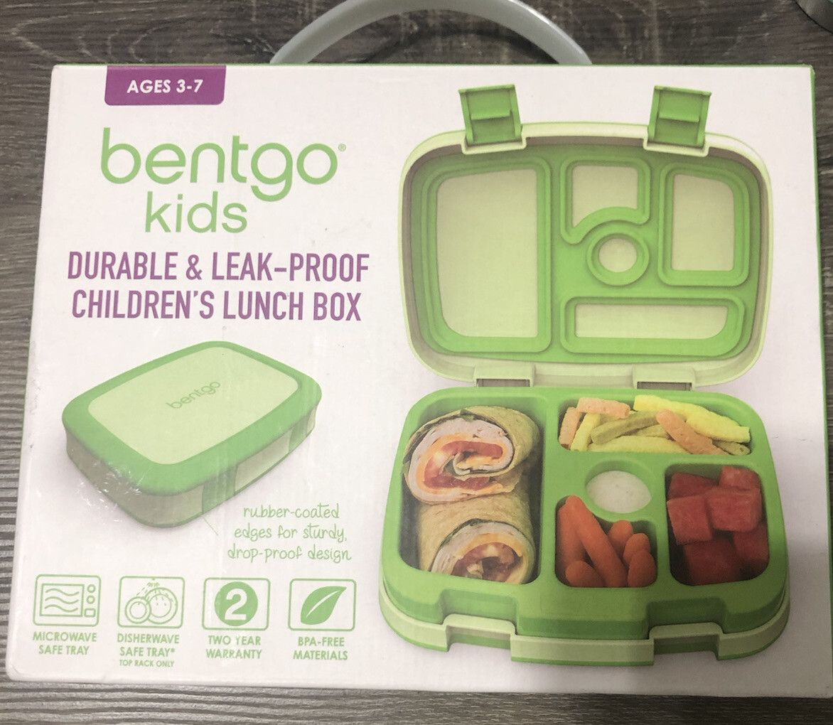 Bentgo Kids' Prints Leakproof, 5 Compartment Bento-Style Lunch Box -  Rainbows & Butterflies