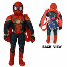 Spider-Man Backpack with zipper. No Way Home Movie Plush 18 Inches. Soft. NWT