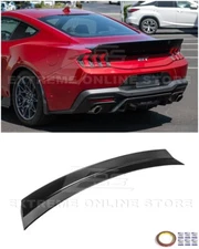 For 24-Up Ford Mustang S650 GLOSSY BLACK Rear Trunk Lid Ducktail Wing Spoiler