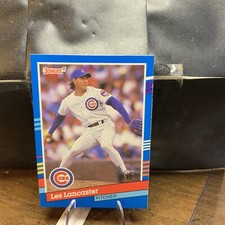 1991 Donruss Les Lancaster #256 Chicago Cubs Baseball Card Dot Error