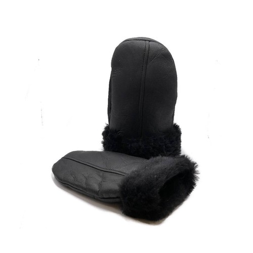 GUANTES DE PIEL DE OVEJA negros de piel de oveja de piel de oveja genuina para hombre y mujer - Imagen 18 de 47